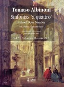 Albinoni, Tomaso : Sinfonie a quattro senza numero d’opus per 2 Violini, Viola e Basso - Vol. VI: Sinfonia in Si bemolle maggiore, Si 6 [Partitura]