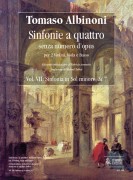 Albinoni, Tomaso : Sinfonie a quattro senza numero d’opus per 2 Violini, Viola e Basso - Vol. VII: Sinfonia in Sol minore, Si 7 [Partitura]