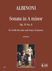 Albinoni, Tomaso : Sonata in A Minor Op. VI No. 6 for Treble Recorder and Guitar