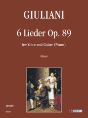 Giuliani, Mauro : 6 Lieder Op. 89 for Voice and Guitar (Piano)