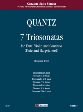 Quantz, Johann Joachim : 7 Triosonatas for Flute, Violin and Continuo (Flute and Harpsichord) - Vol. 1: Triosonata I in C maj