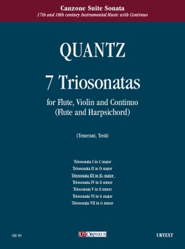 Quantz, Johann Joachim : 7 Triosonatas for Flute, Violin and Continuo (Flute and Harpsichord) - Vol. 3: Triosonata III in E flat maj
