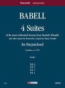 Babell, William : 4 Suites of the most celebrated lessons from Handel’s “Rinaldo” and other operas by Bononcini, Gasparini, Haym, Handel for Harpsichord - Vol. 1