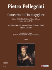 Pellegrini, Pietro : Concerto in C Major from the ms. CF-V-23 of the Biblioteca Palatina in Parma (early 18th century) for Treble Recorder (Flute, Oboe) and Continuo
