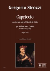 Strozzi, Gregorio : Capriccio con partite sopra Ut Re Mi Fa Sol La (Napoli 1687) for 4 Recorders (SATB)