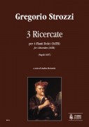 Strozzi, Gregorio : 3 Ricercatas (Napoli 1687) for 4 Recorders (SATB)