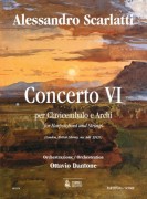 Scarlatti, Alessandro - Dantone, Ottavio : Concerto VI (London, British Library, ms. Add. 32431) per Clavicembalo e Archi [Partitura]
