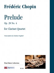 Chopin, Frédéric : Prelude Op. 28 No. 4 for Clarinet Quartet