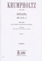 Krumpholtz, Johann Baptist : Sonata Op. 12 No. 3 for Harp (with Violin and Violoncello ad libitum)