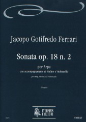 Ferrari, Jacopo Gotifredo : Sonata Op. 18 No. 2 for Arpa, Violin and Violoncello
