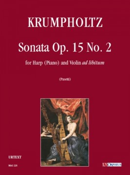 Krumpholtz, Johann Baptist : Sonata Op. 15 No. 2 for Harp (Piano) and Violin ad libitum