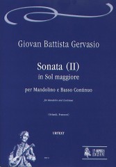 Gervasio, Giovan Battista : Sonata (II) in G Major for Mandolin and Continuo