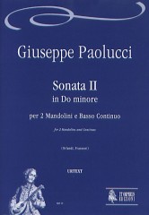 Paolucci, Giuseppe : Sonata II in Do minore per 2 Mandolini e Basso Continuo