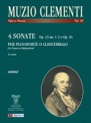 Clementi, Muzio : 4 Sonate (Op. 23 Nn. 1-3 e Op. 26) per Pianoforte o Clavicembalo