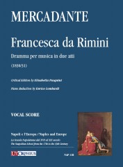 Mercadante, Saverio : Francesca da Rimini. Dramma per musica in due atti (1830/31) [Vocal Score]