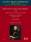 Boccherini, Luigi : Recitativo e Aria accademica G 548 “Misera, dove son!” – “Ah! non son io che parlo” per Soprano e Orchestra [Partitura]