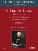 Boccherini, Luigi : 6 Trios Op. 1 (G 77-82) for 2 Violins and Violoncello - Vol. 2: Trios Nos. 4-6 [Score]