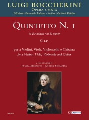 Boccherini, Luigi : Quintet No. 1 in D minor (G 445) for 2 Violins, Viola, Violoncello and Guitar [Score]