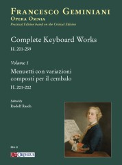 Geminiani, Francesco : Menuetti con variazioni composti per il cembalo (H. 201-202)