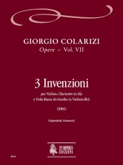 Colarizi, Giorgio : 3 Inventions for Violin, Clarinet and Bass Viol (Violoncello) (1981)