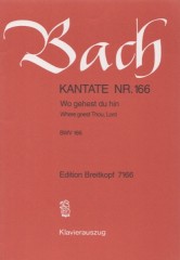 Bach, Johann Sebastian : Cantata BWV 166 Wo gehest du hiu, per Canto e Pianoforte