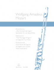 Mozart, Wolfgang Amadeus : Sinfonia dalle Nozze di Figaro, arrangiamento per 4 Flauti traversi