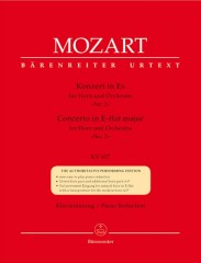 Mozart, Wolfgang Amadeus : Concerto per corno nr. 2 KV 417, riduzione per Corno e Pianoforte. Urtext