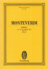 Monteverdi, Claudio : Messa a 4 voci a cappella n. 3, M XVI, 1. Partitura tascabile