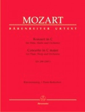 Mozart, Wolfgang Amadeus : Concerto in do KV 299, riduzione per Flauto, Arpa e Pianoforte. Urtext