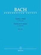 Bach, Johann Sebastian : Partita in la minore BWV 1013, per Flauto solo. Urtext