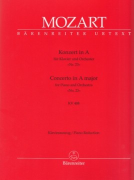 Mozart, Wolfgang Amadeus : Concerto KV 488 per Pianoforte e Orchestra, riduzione per 2 Pianoforti. Urtext