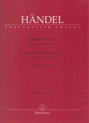 Händel, Georg Friedrich : Concerto per Organo e Orchestra in Sib HWV 290, op. 4/2. Partitura