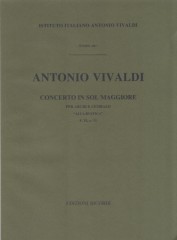 Vivaldi, Antonio : Concerto in sol per Archi e Clavicembalo “Alla Rustica”, F XI, n. 11. Partitura
