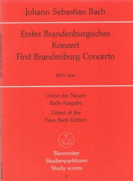 Bach, Johann Sebastian : Concerto brandeburghese n. 1 BWV 1046. Partitura tascabile. Urtext