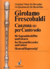 Frescobaldi, Girolamo : Canzona II per Canto solo, per Faluto dolce soprano e Chitarra