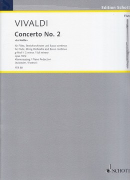 Vivaldi, Antonio : Concerto per Flauto, Archi e Basso Continuo op. 10, n. 2 La Notte, riduzione per Flauto e Pianoforte
