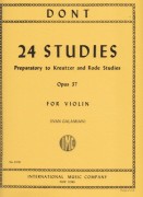 Dont, Jakob : 24 Studi preparatori alle opere di Kreutzer e Rode op. 37, per Violino