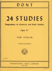 Dont, Jakob : 24 Studi preparatori alle opere di Kreutzer e Rode op. 37, per Violino