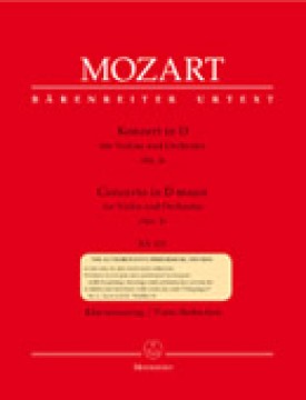 Mozart, Wolfgang Amadeus : Concerto n. 2 KV 211 in re per Violino e Orchestra, riduzione per Violino e Pianoforte. Urtext