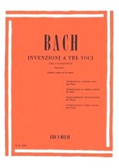 Bach, Johann Sebastian : Invenzioni a tre voci, per Pianoforte