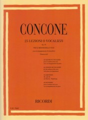 Concone, Giuseppe : 25 lezioni o vocalizzi op. 10, per il medium della Voce