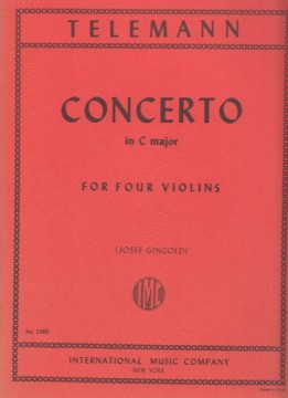 Telemann, Georg Philipp : Concerto in do per 4 Violini