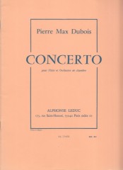 Dubois, P. M. : Concerto per Flauto e Orchestra da camera, riduzione per Flauto e Pianoforte