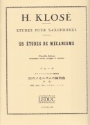 Klosé, Hyacinthe Eléonore : 25 Studi di meccanismo per Sassofono