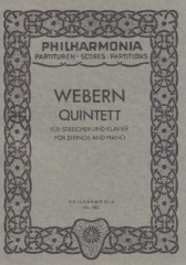 Webern, Anton : Quintetto per Archi e Pianoforte. Partitura tascabile