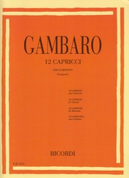 Gambaro, G.B. : 12 Capricci per Clarinetto