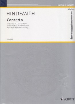 Hindemith, Paul : Concerto per Clarinetto e Orchestra, riduzione per Clarinetto e Pianoforte