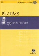 Brahms, Johannes : Sinfonia n. 3, in fa maggiore op. 90. Partitura tascabile + Cd