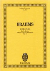 Brahms, Johannes : Serenata per orchestra in re op. 11. Partitura tascabile