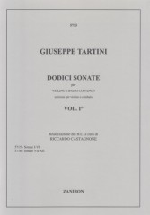Tartini, Giuseppe : 12 Sonate op. II, per Violino e Basso continuo, vol. I Tartini, Giuseppe : 12 Sonate op. II, per Violino e Basso continuo, vol. I